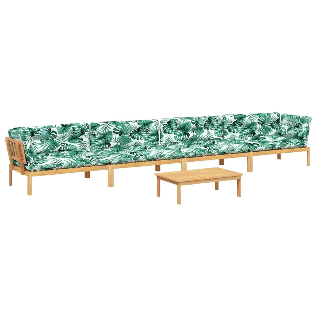 vidaXL Set Divano Pallet Giardino 5pz con Cuscini Massello Acacia