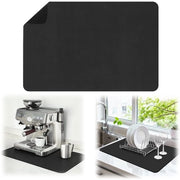 Mat di cucina assorbente - mat per la cucina - mat per la spazzatura del lavandino - mat per caffè resistente al calore - protezione per il piano di lavoro - per servizio, lavandino e macchina del caffè (50*40 cm - nero)