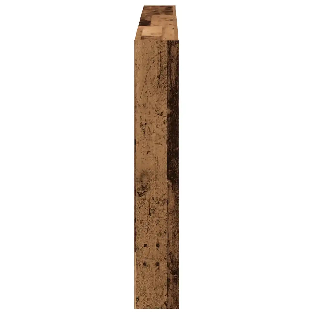 Testiera con Contenitore a LED Legno Antico 180x17x102 cm