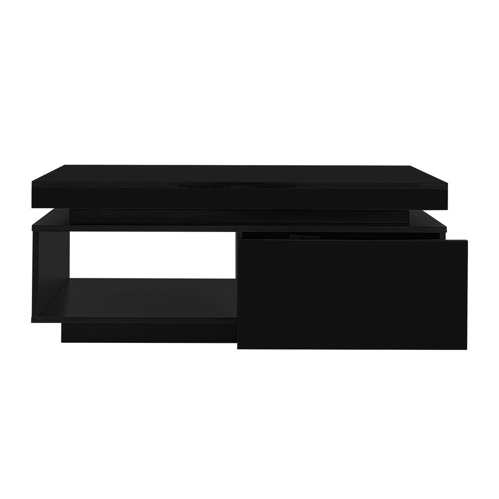 Tavolino da Caff¨¨ con LED e Cassetto ¨C Xylo ¨C Bianco Lucido 100x50x40