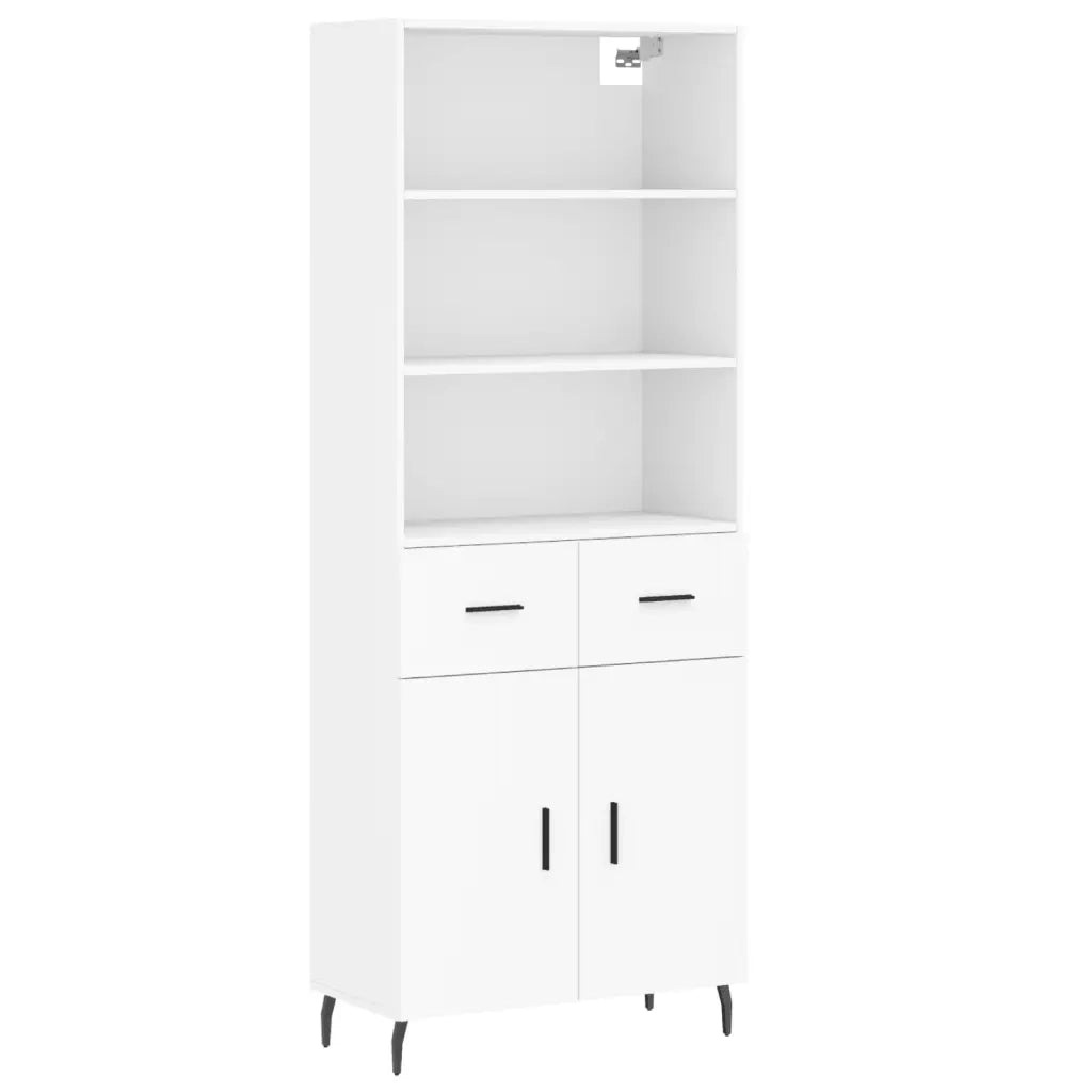 Credenza | Madia | Buffet da pranzo | Armadio da pranzo Bianca 69,5x34x180 cm in Legno Multistrato