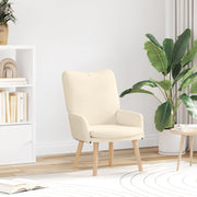 Poltrona Rilassante Cream in Tessuto Corduroy