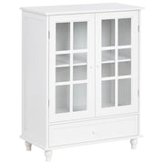 Credenza Bianca 2 Ante Con Cassetto Armadio Portaoggetti MDF Soggiorno