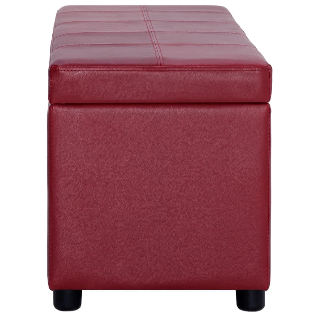Panca con vano contenitore 116 cm similpelle bordeaux 02_0010978