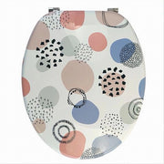Trade Shop - Copriwater Copri Water Sedile Wc Bagno Universale In Mdf Sfere Astratte 87101 -        3,5