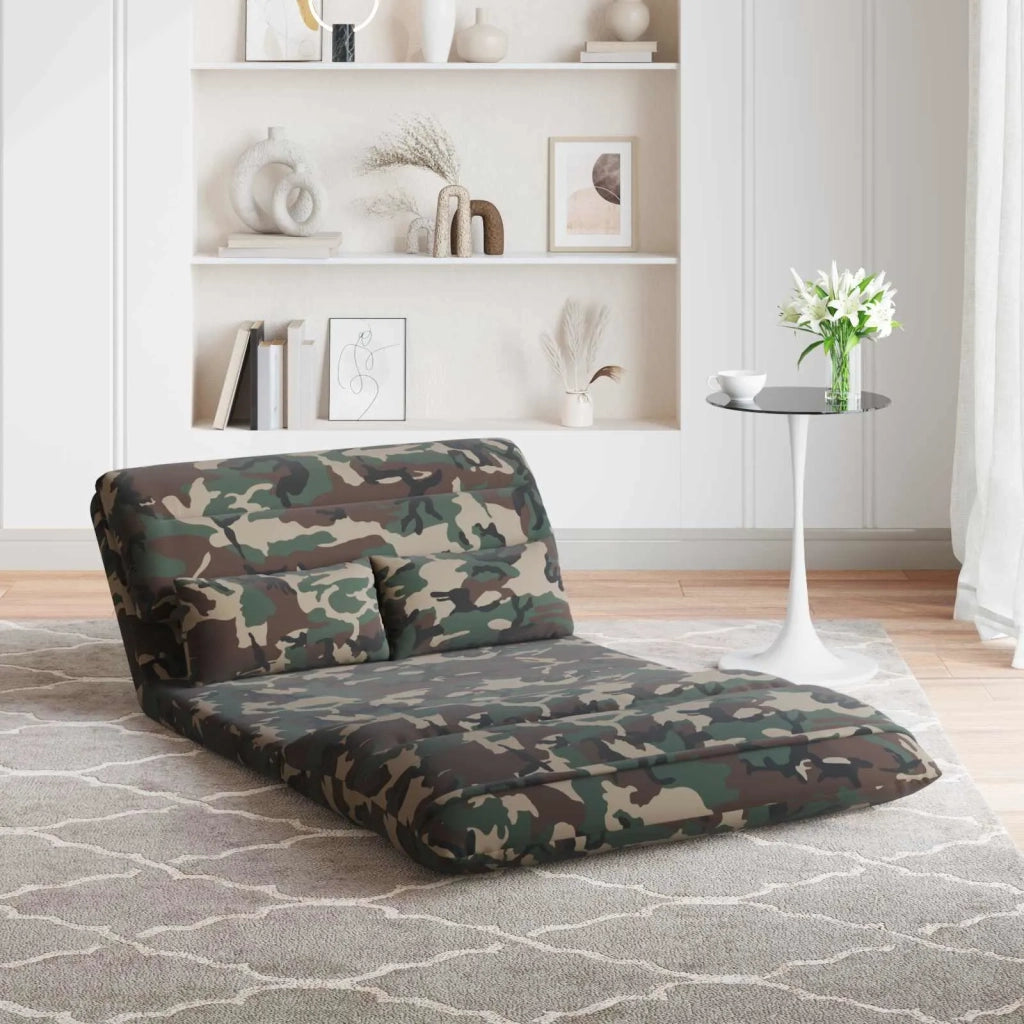 Sedia da Pavimento Verde militare 110 x 82 x 55 cm Tessuto 42028209