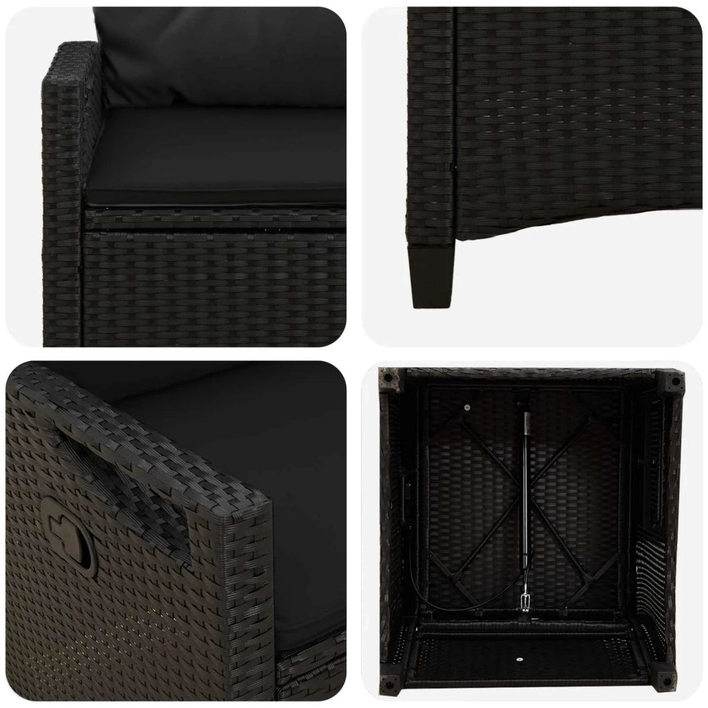 Sedia da Giardino 2 pz | Sedie da Esterno Nero 56 x 64 x 94 cm