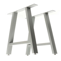 Set 2 gambe per tavolo a forma di A 70x72 cm stile industriale grigio