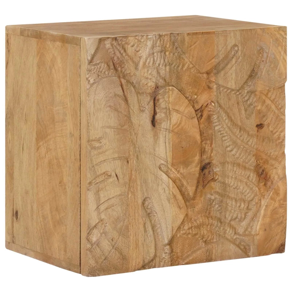 Comodino a muro fatto a mano Marrone Teak 40x30x40 cm 42020118
