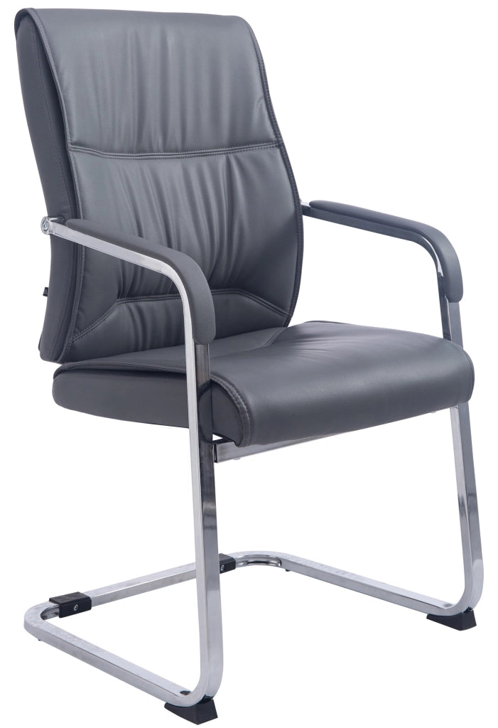 Sedia XL Anubis in similpelle grigio