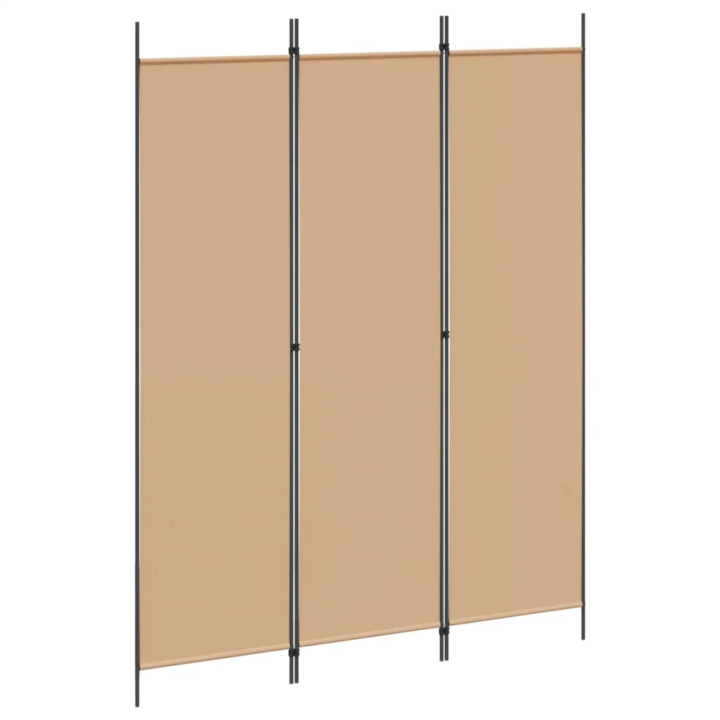 Paravento a 3 pannelli Beige 150 x 200 cm Tessuto 42039207