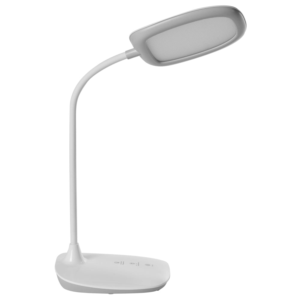 Lampada da scrivania per ufficio Illuminazione da tavolo bianca Lampada per computer da lettura Braccio regolabile Funzione CCT Dimmer Stepless