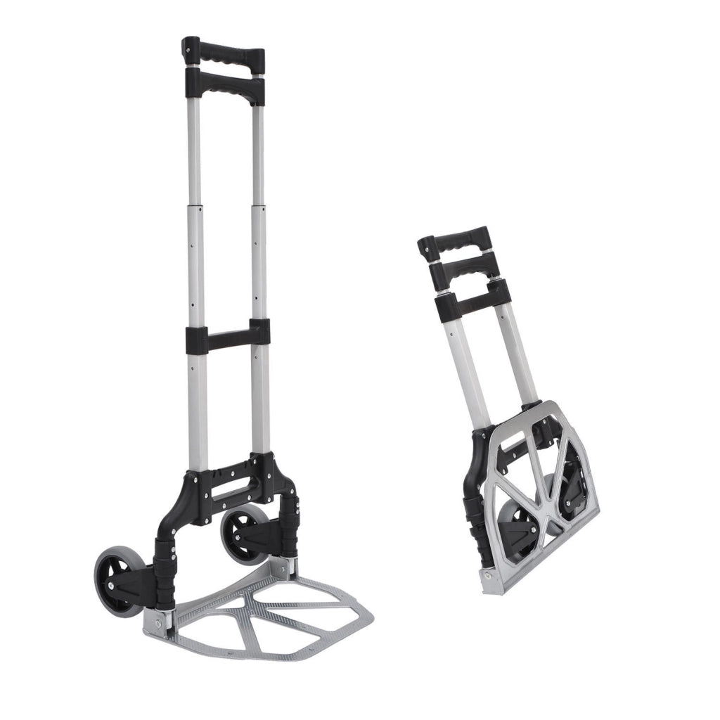 Carrello Pieghevole in Alluminio ¨C Xylo ¨C Portata 70 kg, 39x41x100 cm, Argento