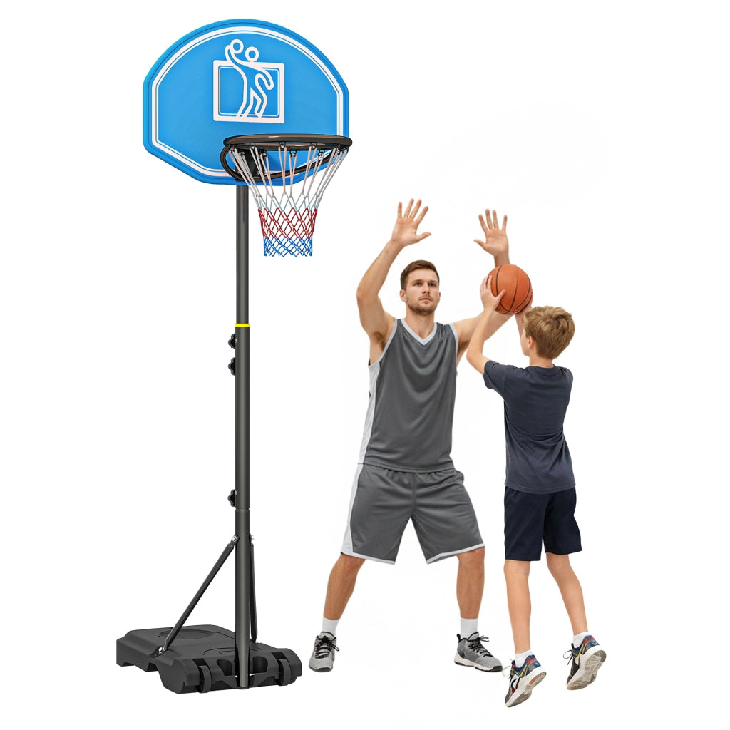 Canestro da Basket Regolabile per Esterno ¨C zephmum ¨C 76x48x254 cm Nero