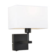 Applique Italux Norte bianco/nero tessuto metallo 1 luce E27