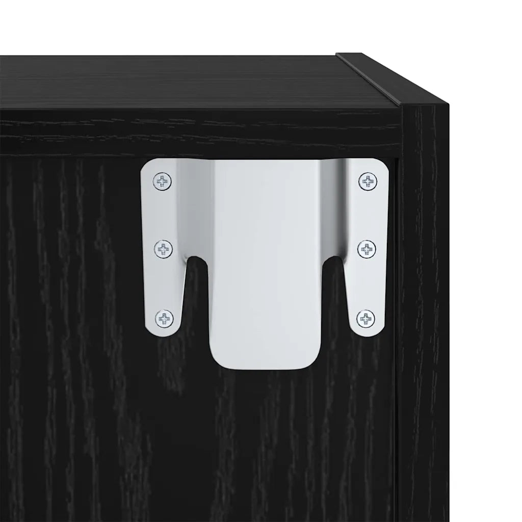 Set mobile TV 4 pcs Rovere Nero 37 x 37 x 107 cm