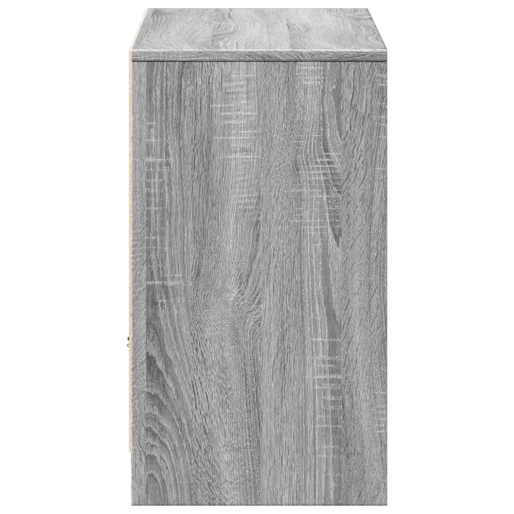 Porta TV multimediale scaffale per televisione televisione buffet sala da pranzo soggiorno camera da letto con LED sonoma 91 x 34 x 61 cm pannelli compositi grigio 02_0026502