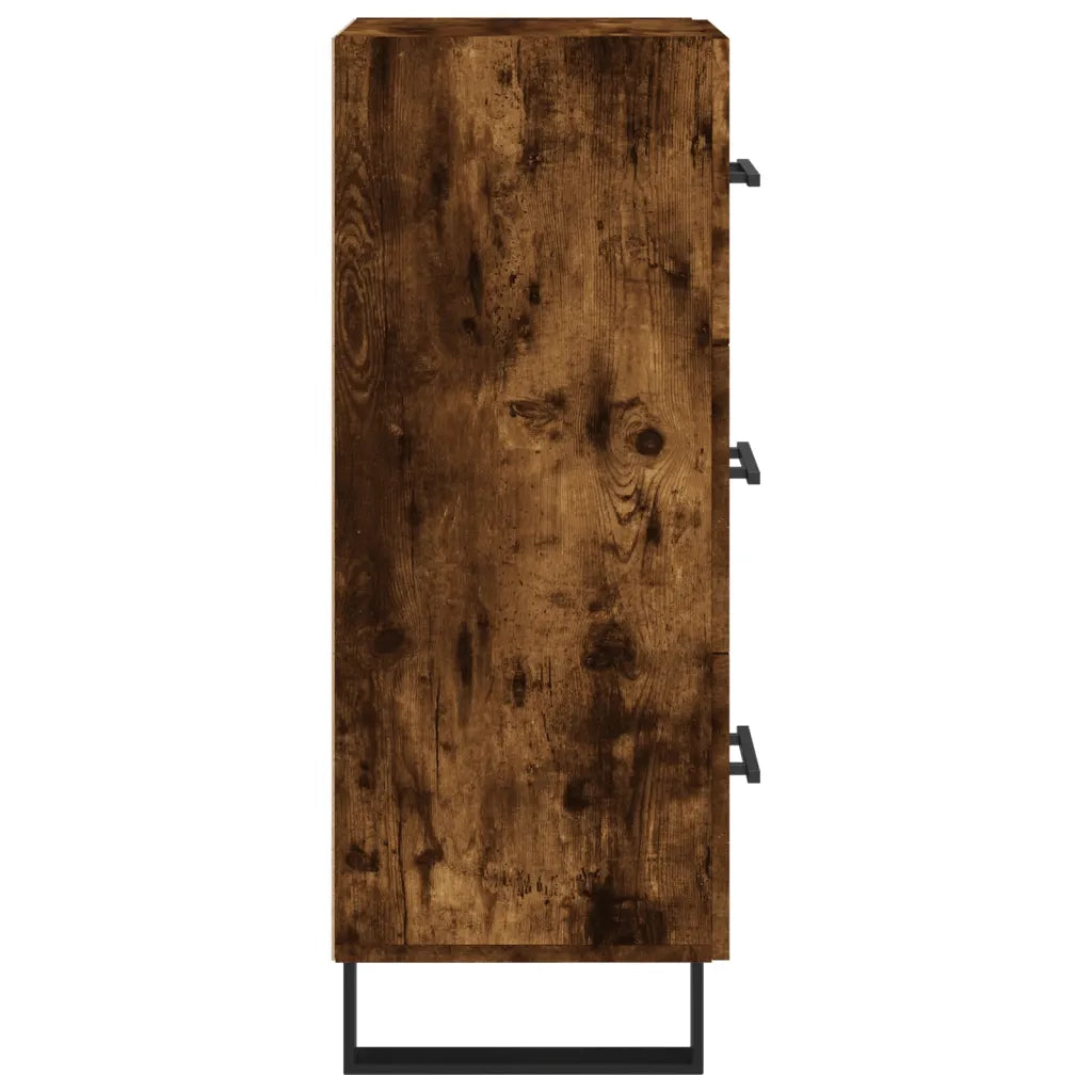 Credenza Rovere Fumo 34,5x34x90 cm in Legno Multistrato