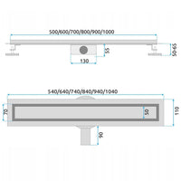 Scarico Lineare Rea Neox Pro Nickiel Brush 50