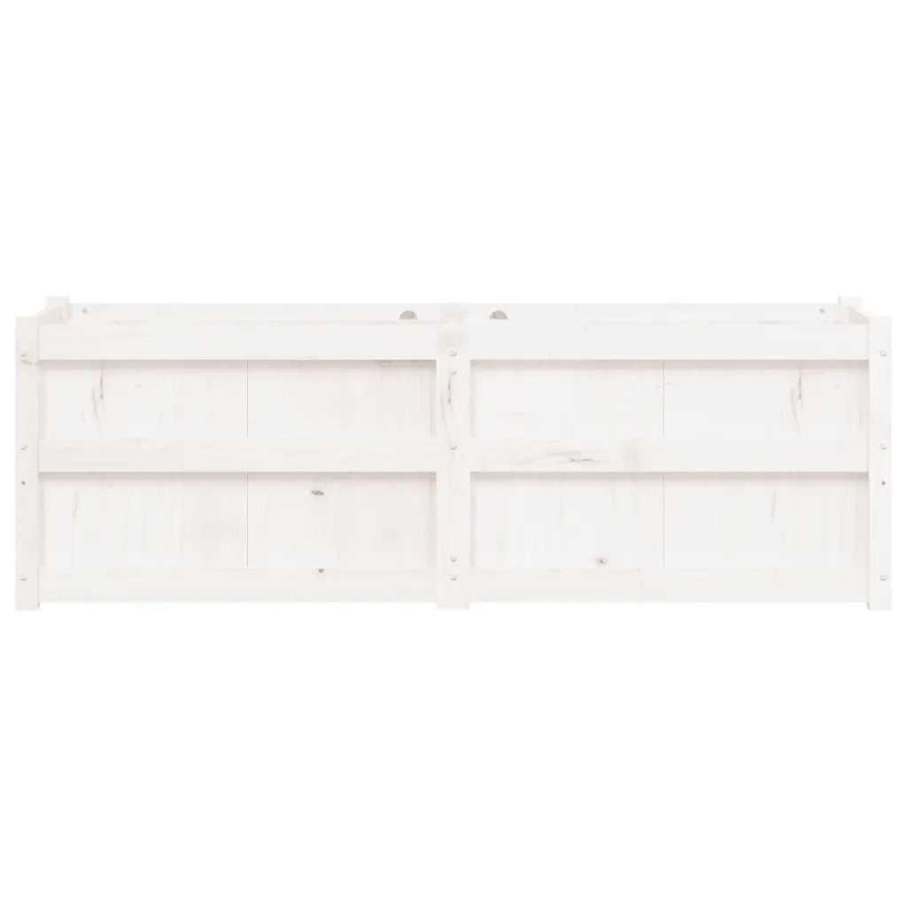 Fioriera da Giardino-Vaso da Esterno Bianca 150x50x50 cm Legno Massello di Pino