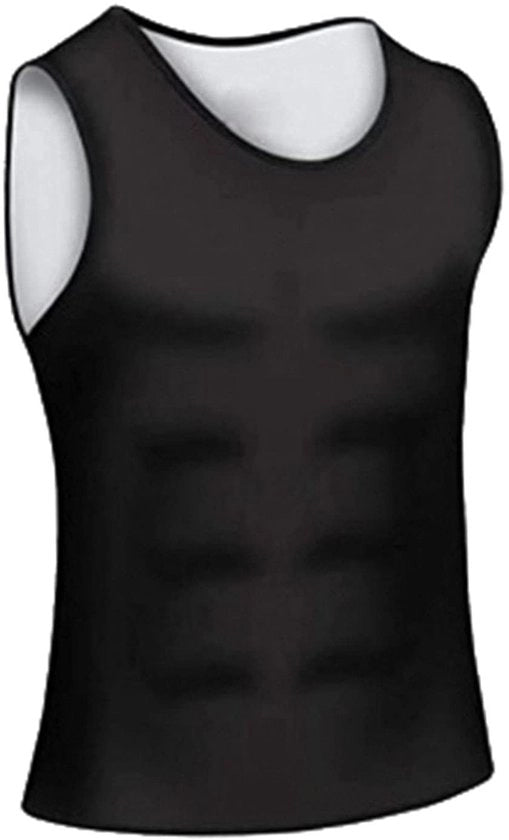 Camicia a Manica Corta per Uomo - Impermeabile - Neoprene - Corsetto per Allenamento - Korset per Allenamento - XXL - Tessuto Superelastico a Treccia Doppia