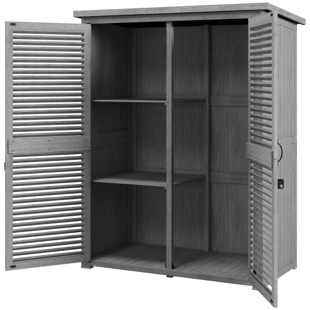 Armadio da Giardino ¨C zephmum ¨C Grigio 127x65x168 cm