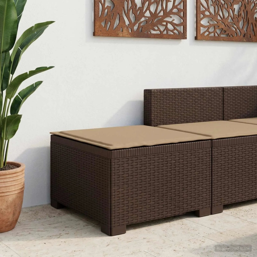Divano da esterno-Divano da Giardino a 1 Posto con Cuscino Aspetto Rattan PP 102933