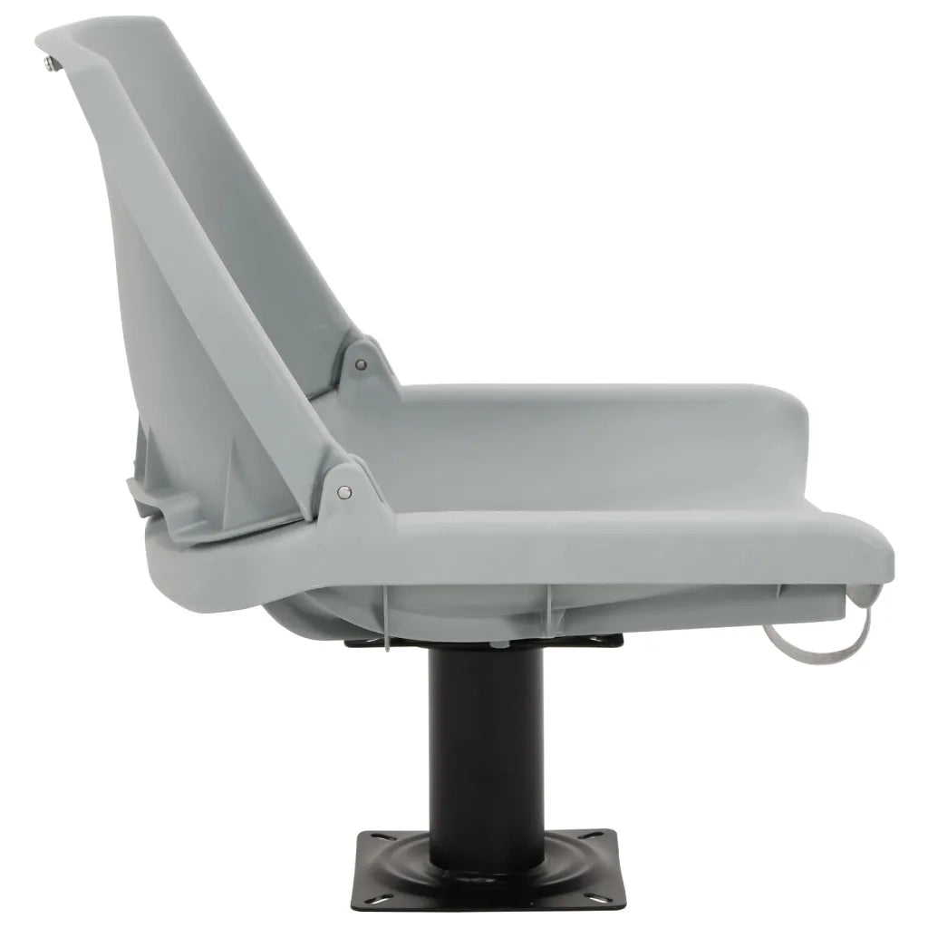 Set Sedile Barca Pieghevole 2pz Senza Cuscino Grigio 48x51x41cm