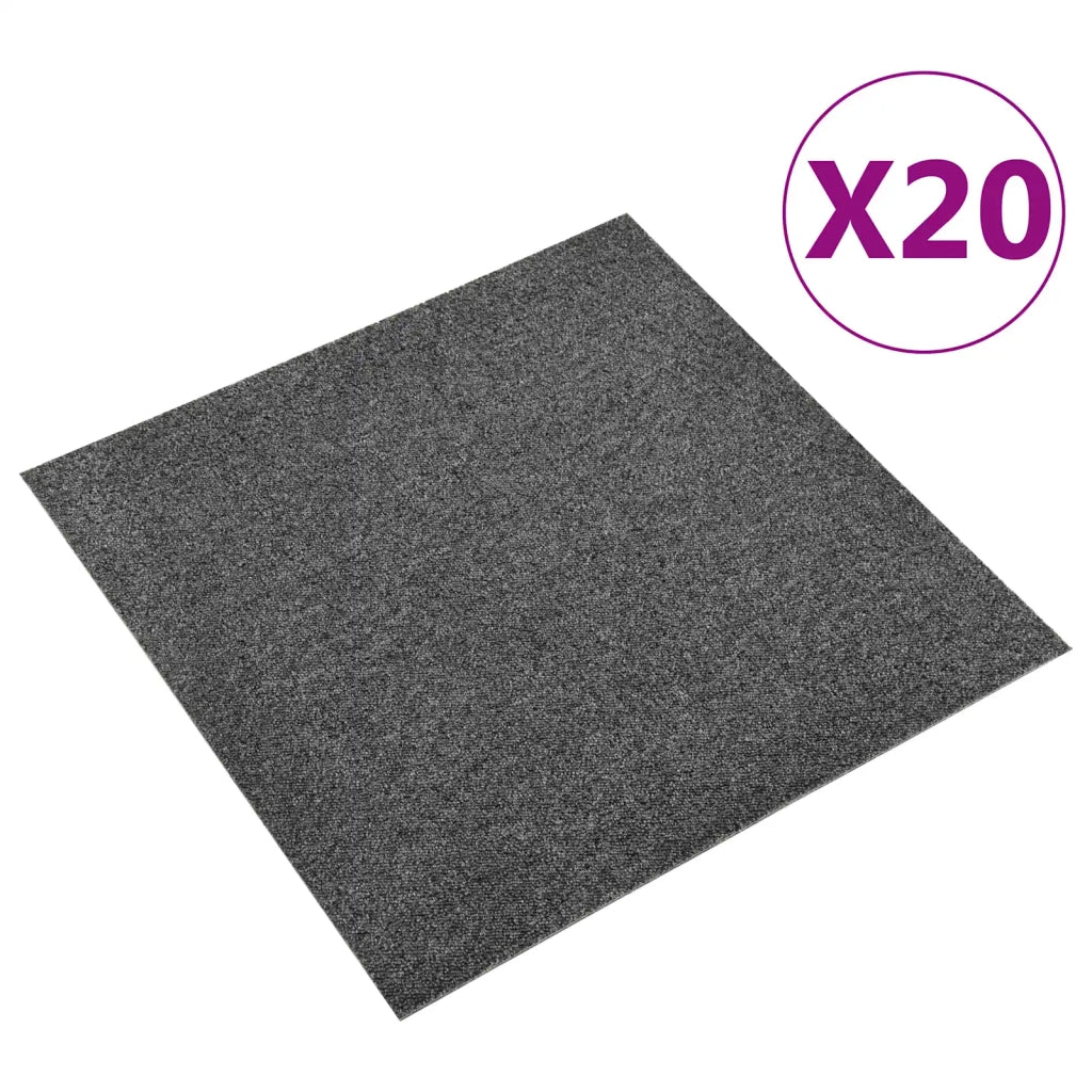 Tappeto 20 pcs Antracite 50 x 50 cm 100% Polipropilene