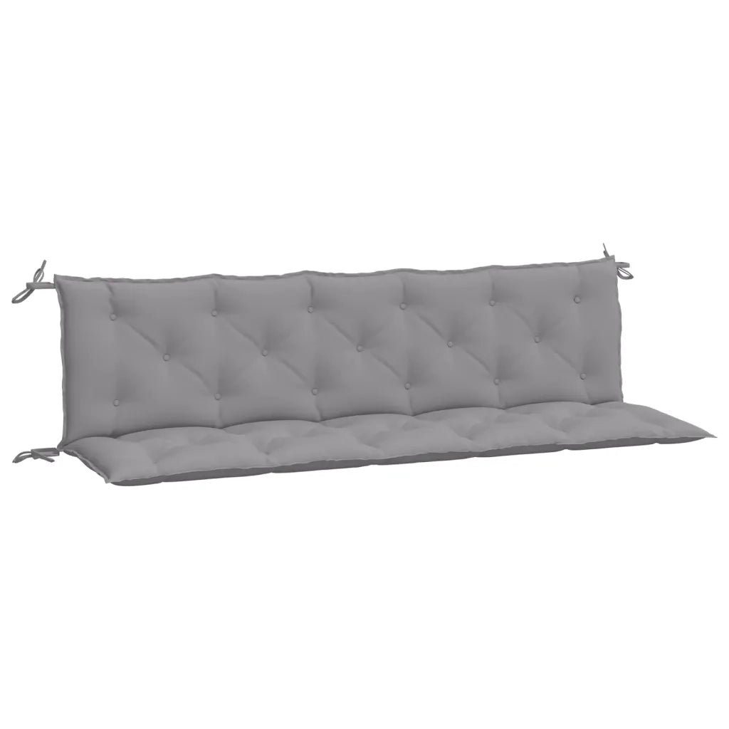 Cuscini Panca da Giardino 2pz Grigi 180x50x7cm Tessuto Oxfordcod mxl 116083