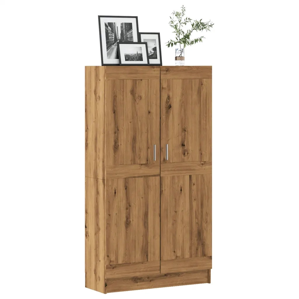 Libreria-Scaffale per Libri-Mobile di Stoccaggio Rovere Artigianale 82,5x30,5x150 cm Legno Multistrato