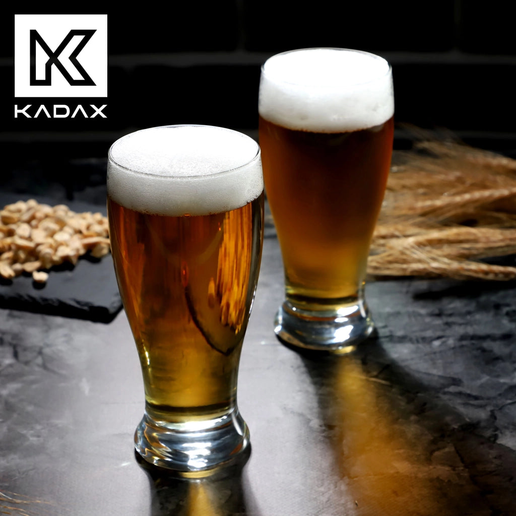 Set di 6 boccali da birra KADAX da 565 ml (0,5 l), in vetro, formato grande, idea regalo.