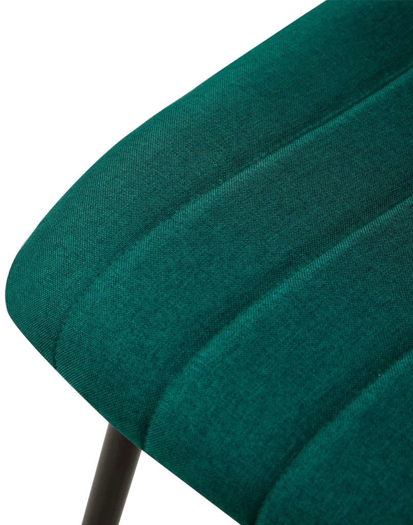 Set di 4 sedie Dijon Verde scuro,Tessuto