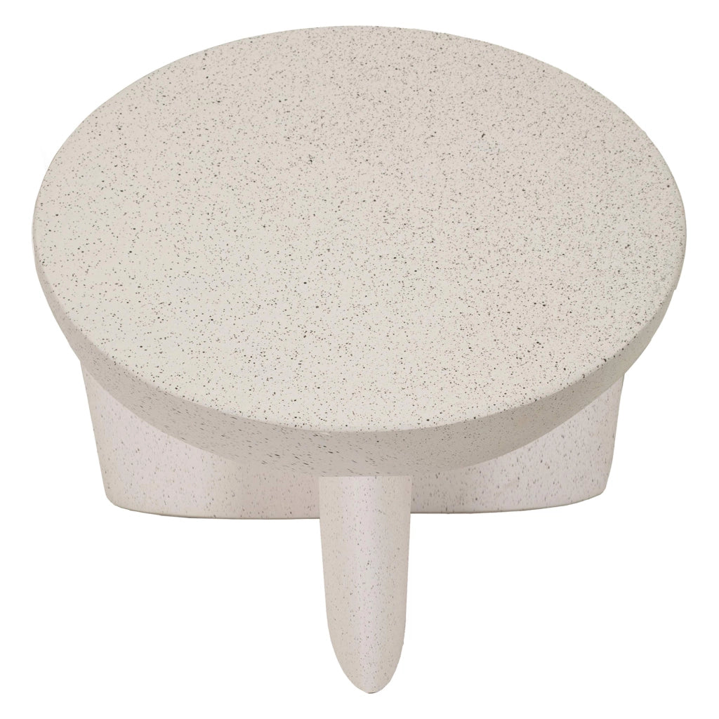 Cromwe, Tavolino da Salotto Adatto per Indoor/outdoor, 71x50x71h cm Bianco Marmo