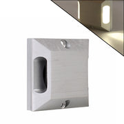 SEGNAPASSO LED 12V 4W RADENTE QUADRATO DOPPIA EMISSIONE LUCE NATURALE 4000K° IP65 - IDEALE PER SCALE CORRIDOI GIARDINI VIALETTI E PERCORSI PEDONALI