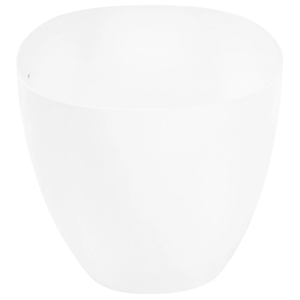 Vasca da bagno freestanding ovale con superficie solida e bordo sottile 170 cm bianca
