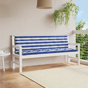 Cuscini per Panca 2 pz Strisce Blu e Bianche in Tessuto Oxfordcod mxl 71645