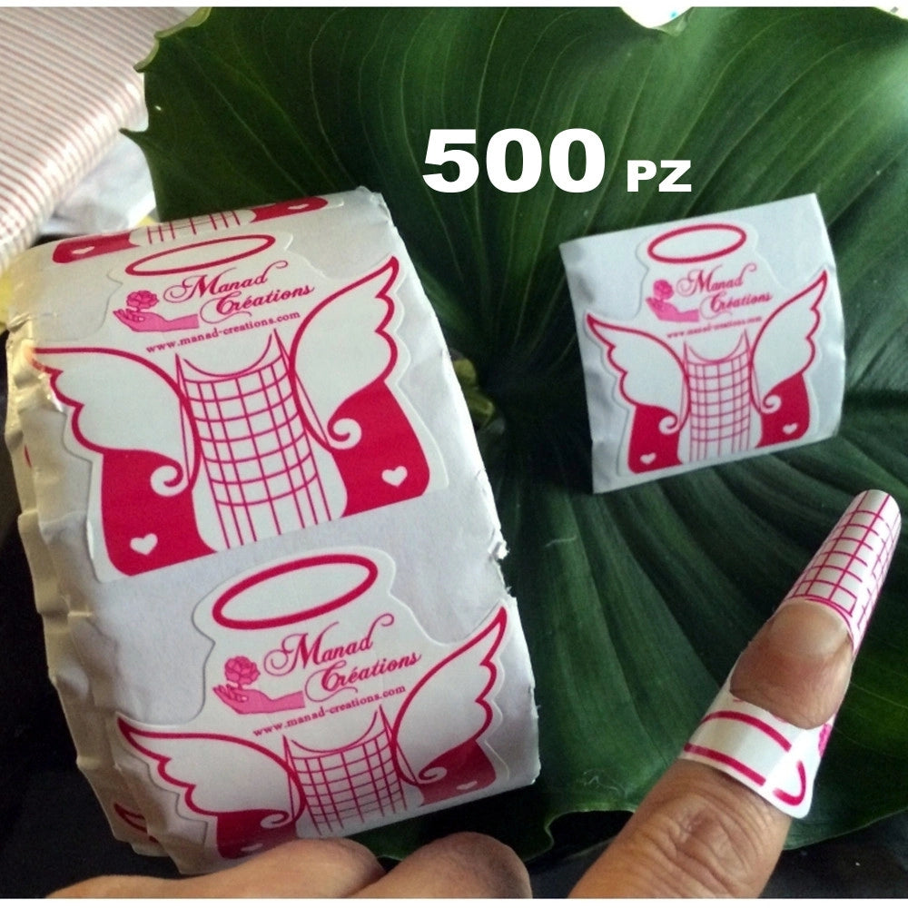 Trade Shop - 500pz Rotolo Cartine Angel Stiletto Usa Getta Allungamento Ricostruzione Unghie -