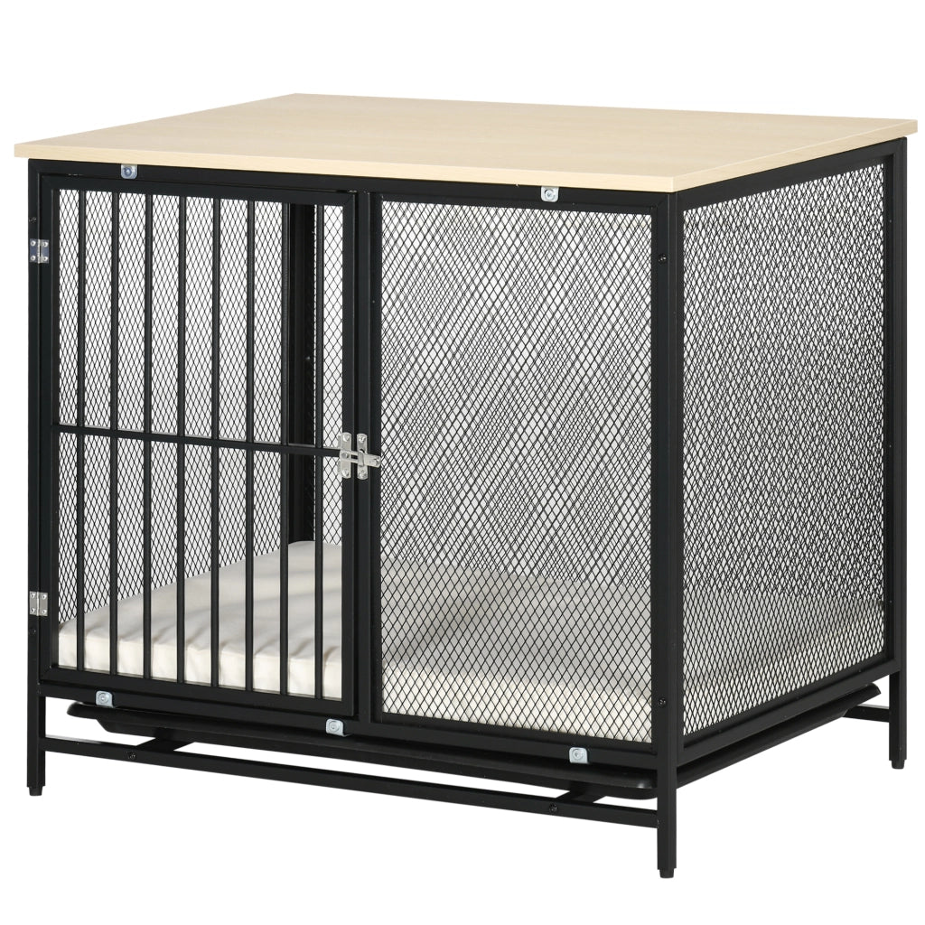 Gabbia per Cani Trasportino ¨C Xylo ¨C Impermeabile con Vaschetta Estraibile Nero 80x55x71cm