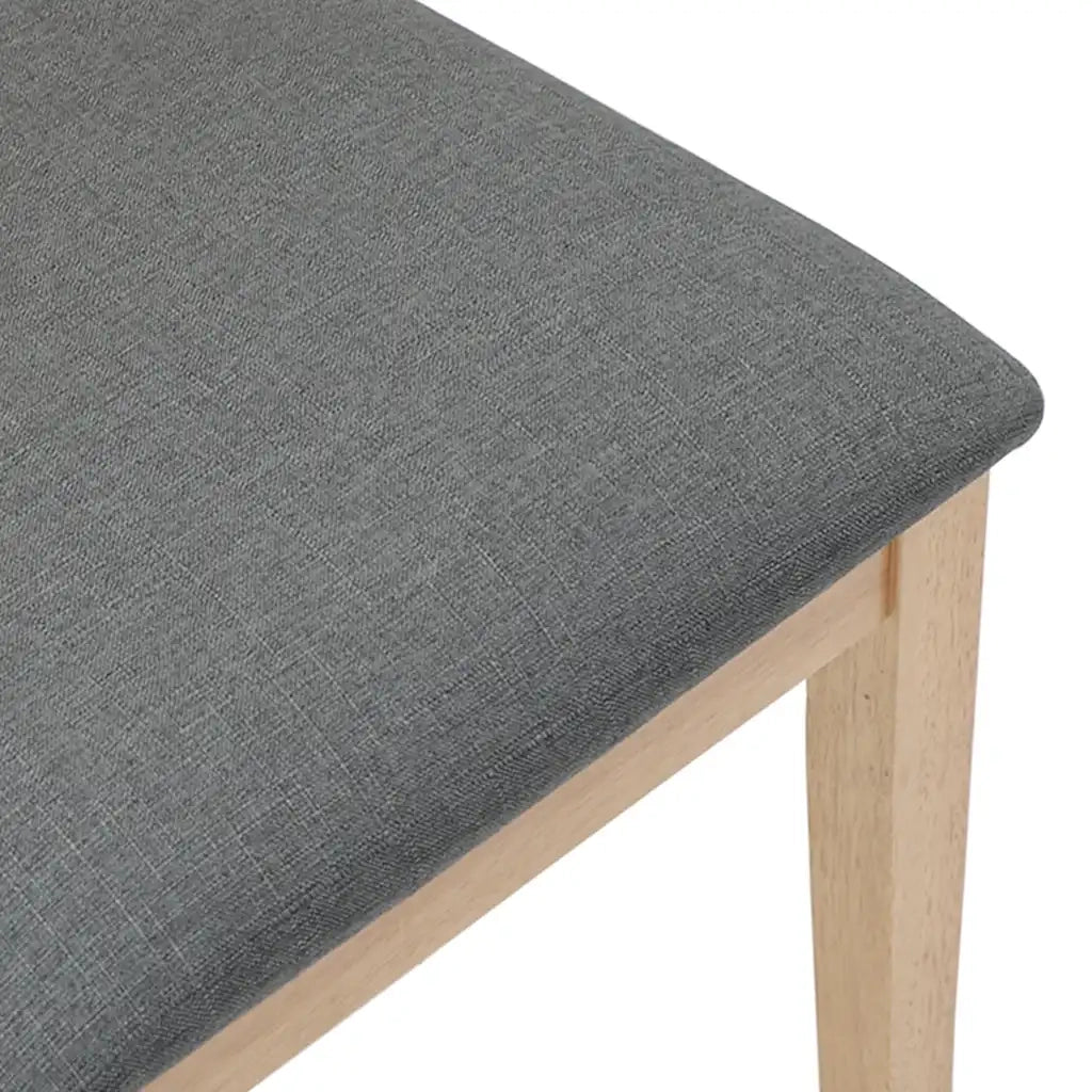 Sedie da Pranzo con Cuscini 2 pz in Legno Massello di Hevea