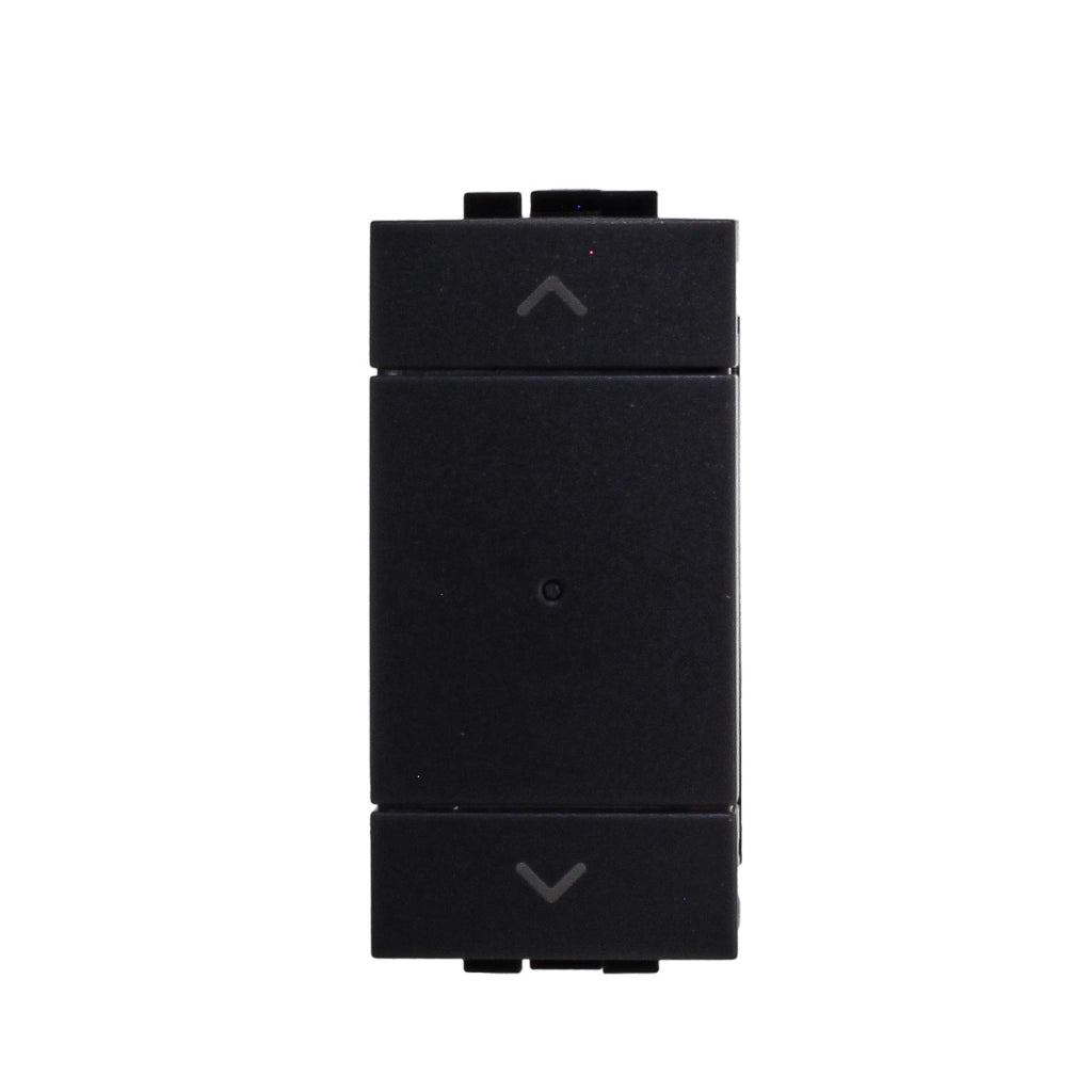 Pulsante Modulo Tapparelle Connesso Smart WIFI Tuya Per Tende Persiane Compatibile Bticino Living Colore Nero