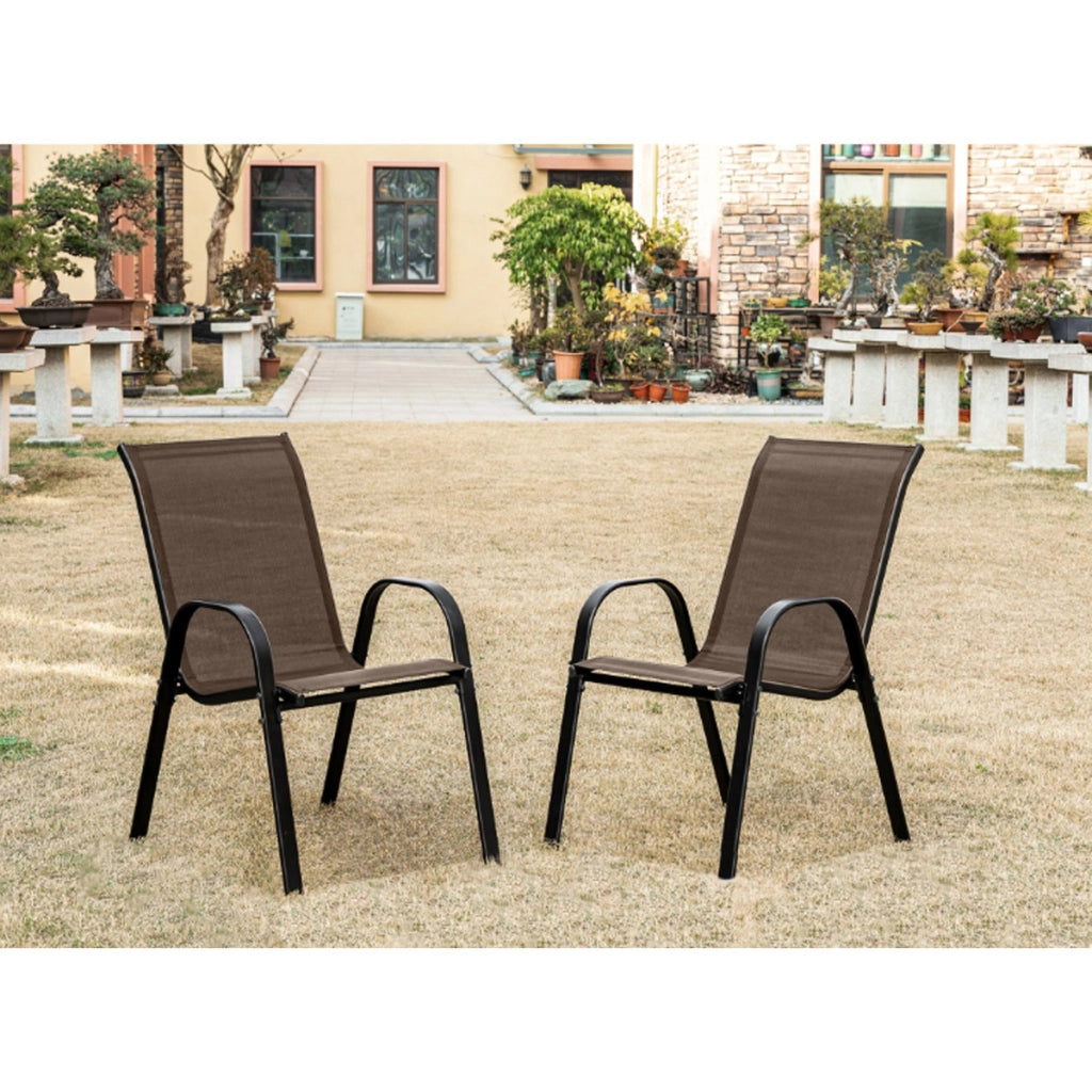 Set Bistro Island con Tavolino Semicircolare e 2 Sedie Sofia Marroni