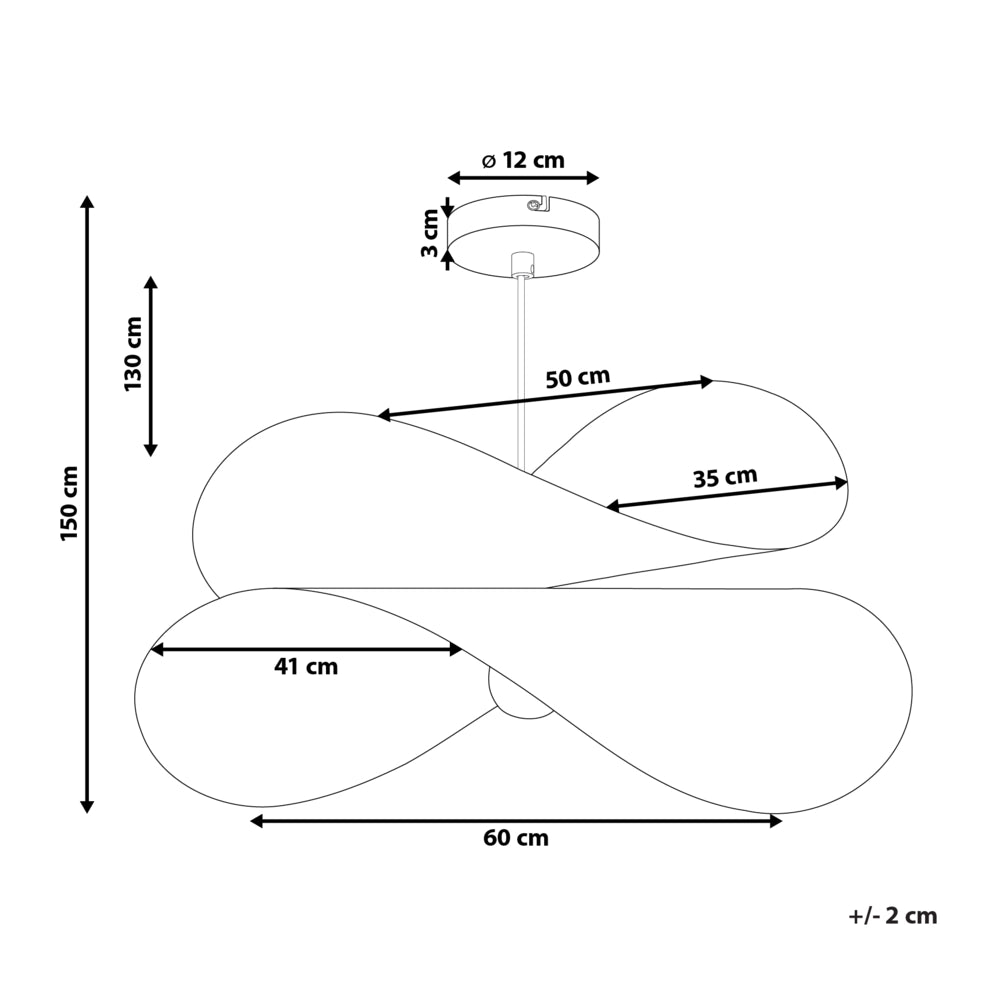 Lampada a sospensione Paralume curvo in metallo nero e oro Luce a sospensione d'accento traforata