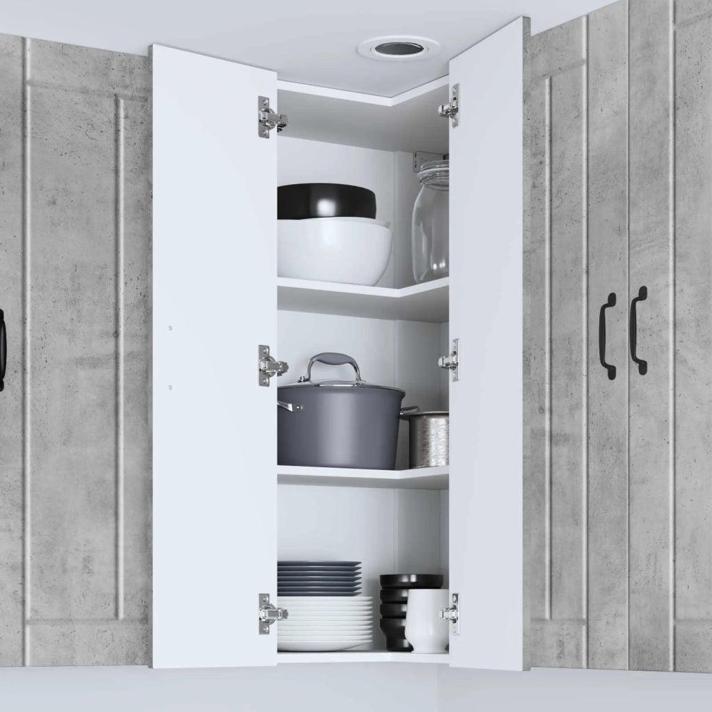Pensile da cucina | Mobile angolare per parete LUCCA Grigio Cemento