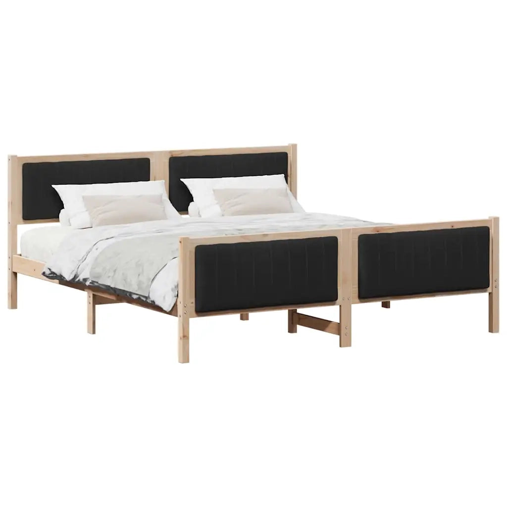 Struttura del Letto con testiera Marrone e nero 180 x 200 cm 3394305