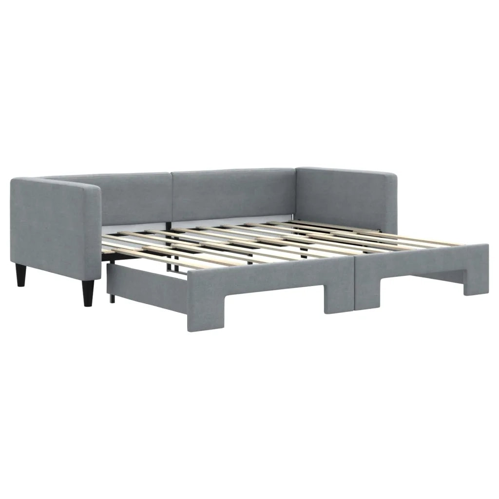 Divano letto | Sof¨¤ letto | Letto singolo Estraibile Grigio Chiaro 90x190 Tessuto