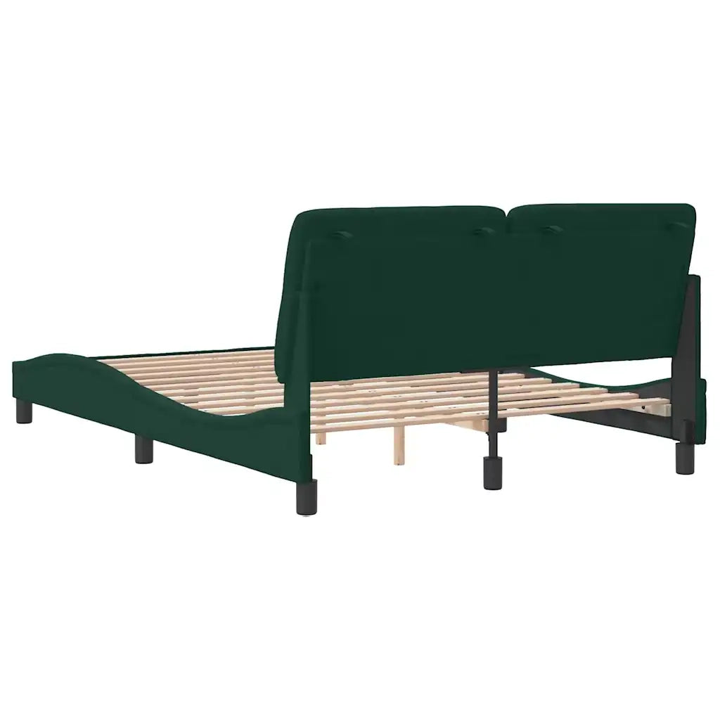 Giroletto senza Materasso Verde Scuro 140x190 cm in Velluto 3207920