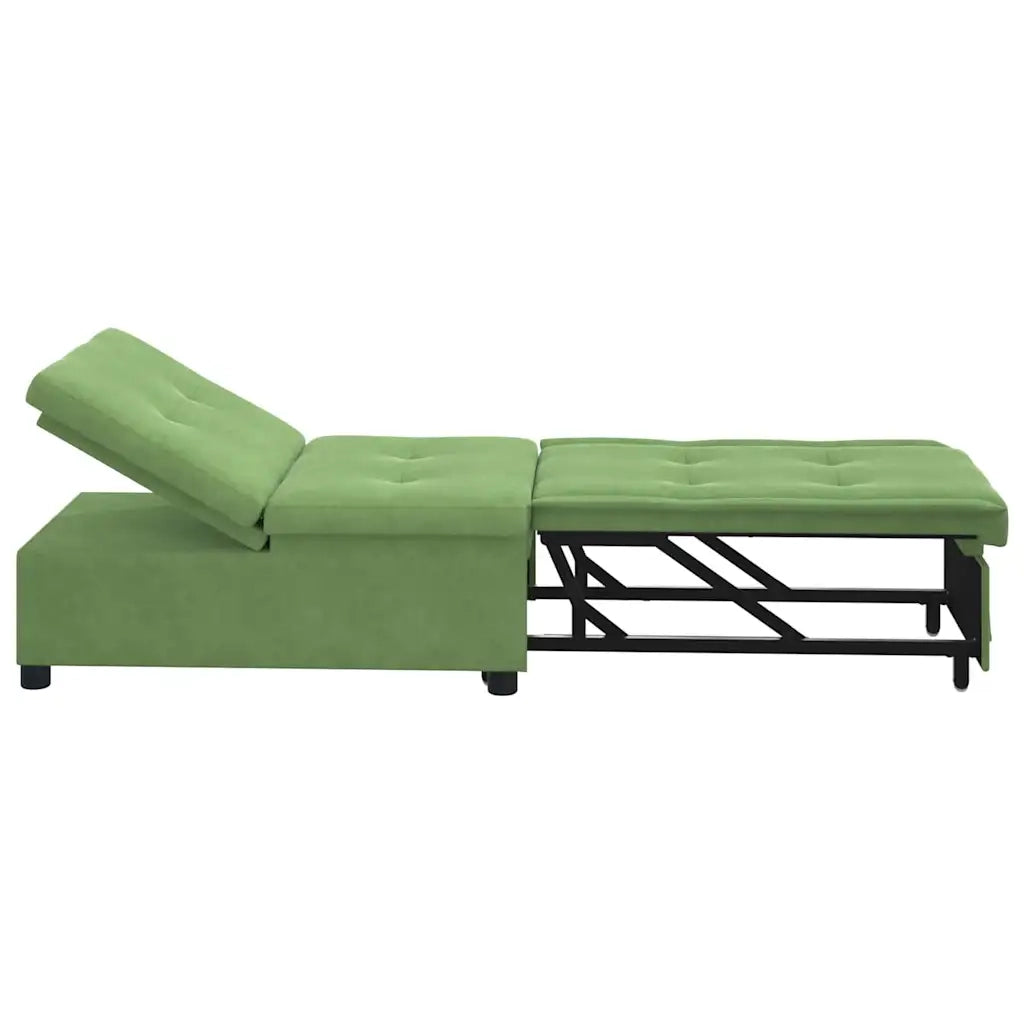 Divano letto | Sof¨¤ letto | Letto singolo Verde chiaro 194 x 67 x 82 cm Velluto