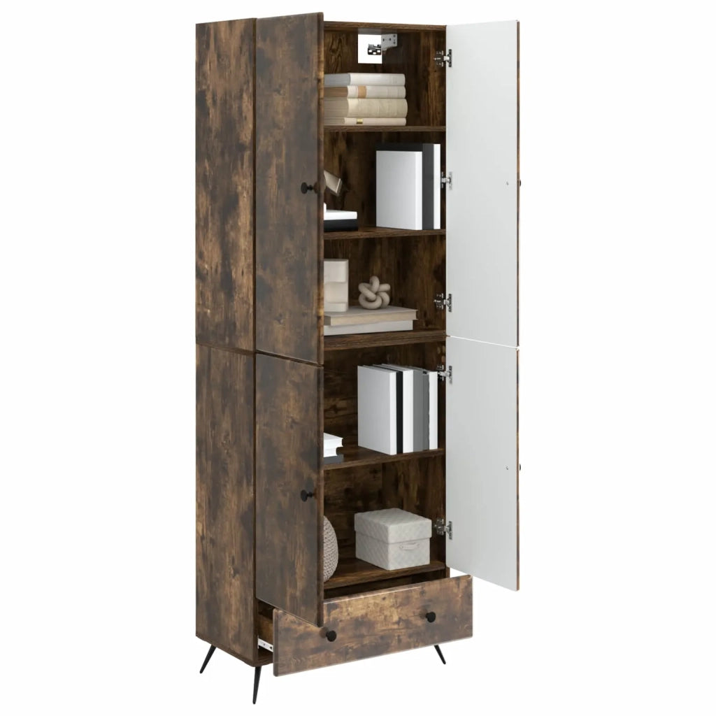 Set di armadi 2 pcs Rovere Fumo Legno ingegnerizzato