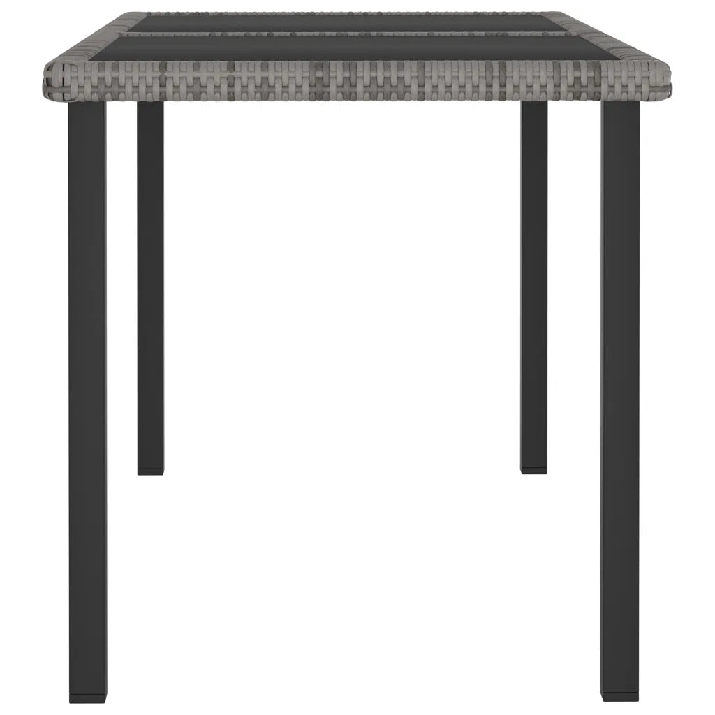 Set da Pranzo da Giardino 5 pz | Set Salotto da Giardino in Polyrattan Grigio
